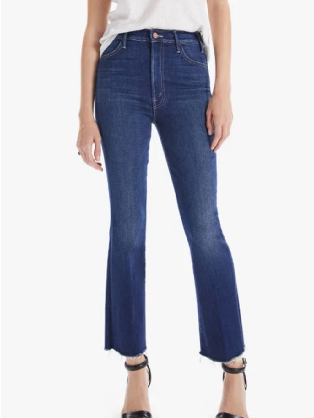 Mother Denim The Hustler Ankle Crop Fray - like new - size 31